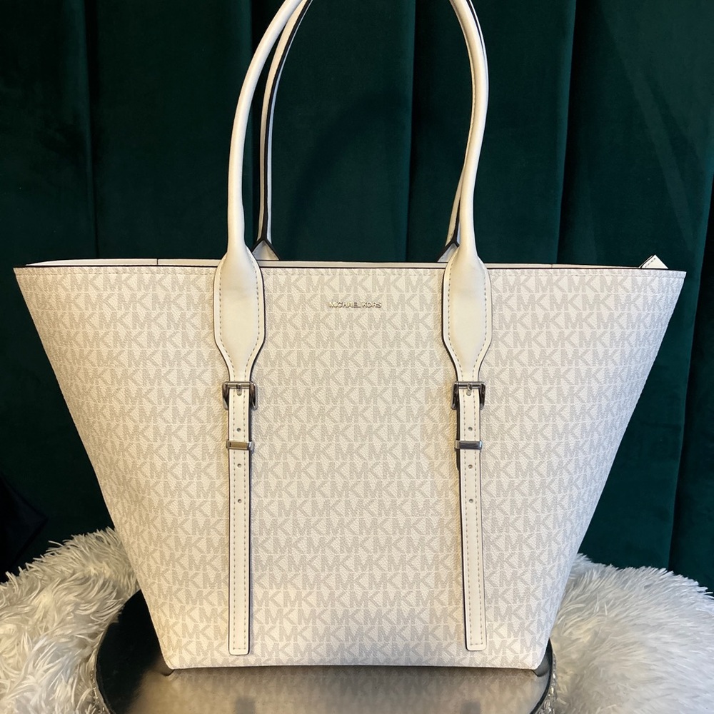 Michael Kors Cream Monogram Tote